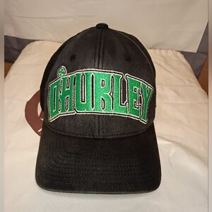 Vintage Hurley St. Patrick's Day Hat Black Green Flexfit L/XL Rare Y2K
